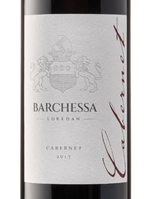 Etichetta della bottiglia di vino rosso Cabernet IGT Colli Trevigiani prodotto da Cantina Barchessa Loredan a Volpago del Montello.