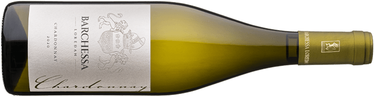 Bottiglia di vino bianco Chardonnay IGT Marca Trevigiana prodotto da Cantina Barchessa Loredan a Volpago del Montello.